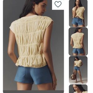 Yellow Ruched Women's Top